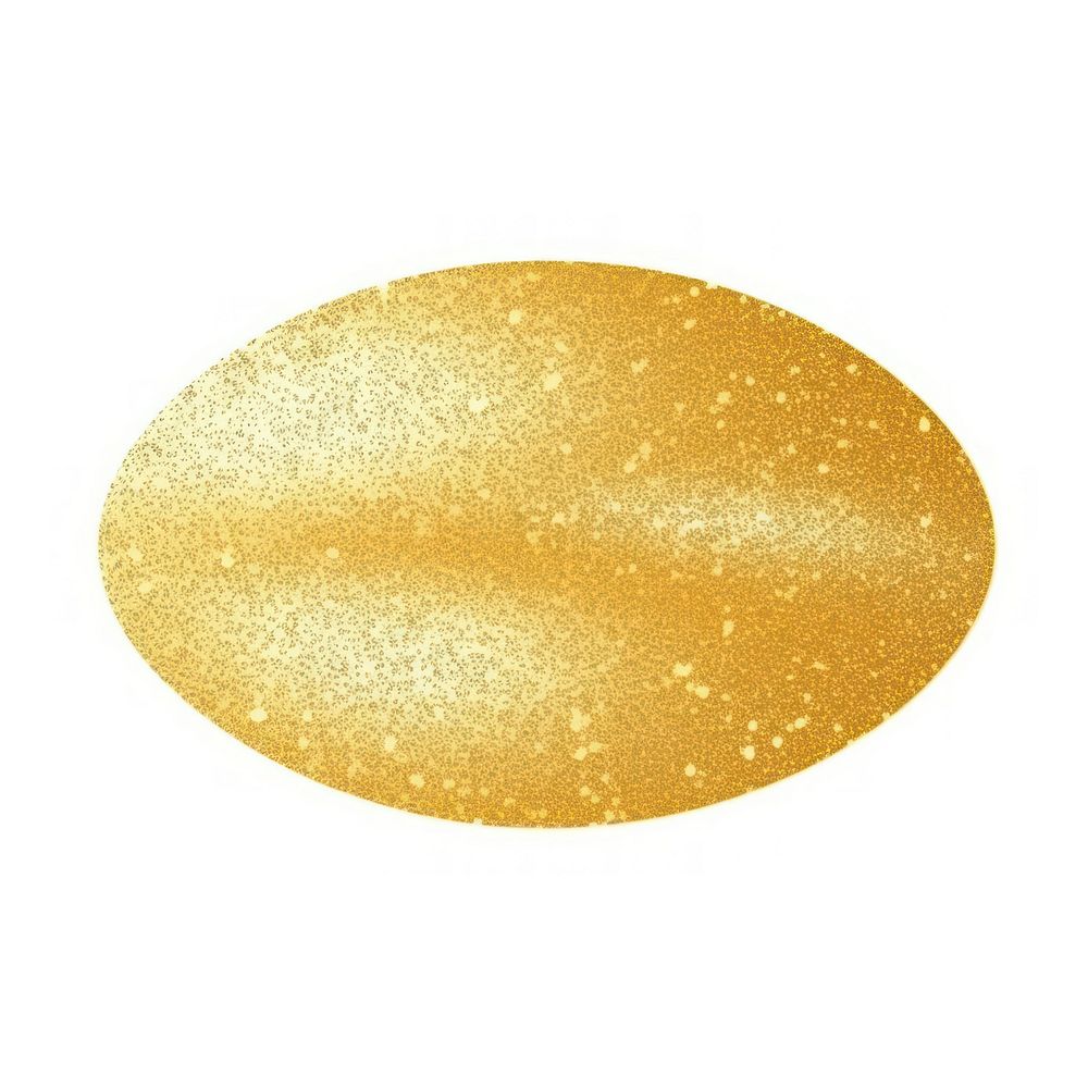 Oval icon gold glitter shape.