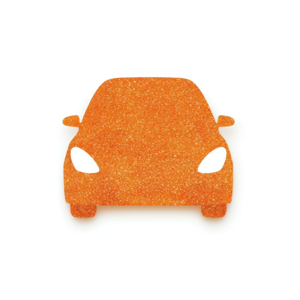 Orange car icon white background supercar vehicle.
