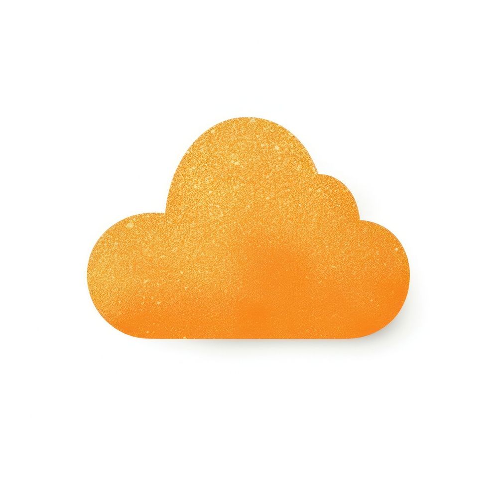 Orange cloud icon food white background confectionery.