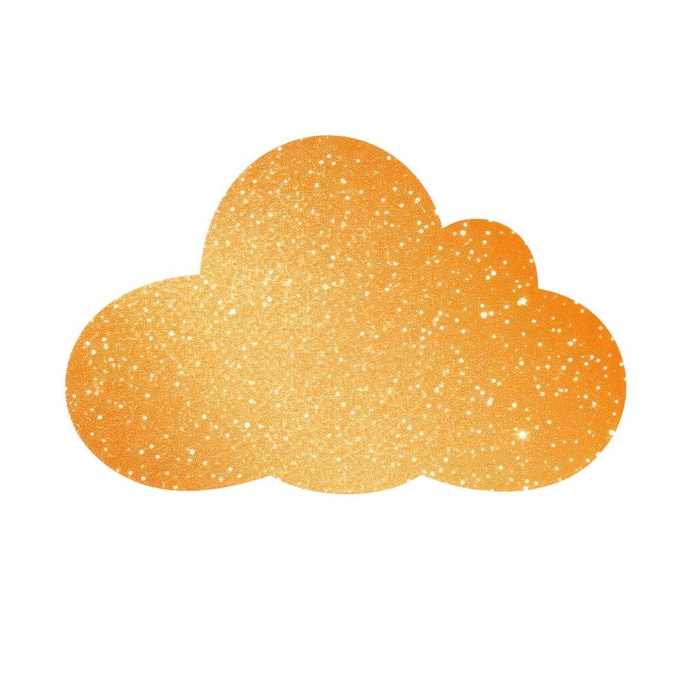 Orange cloud icon white background confectionery circle.