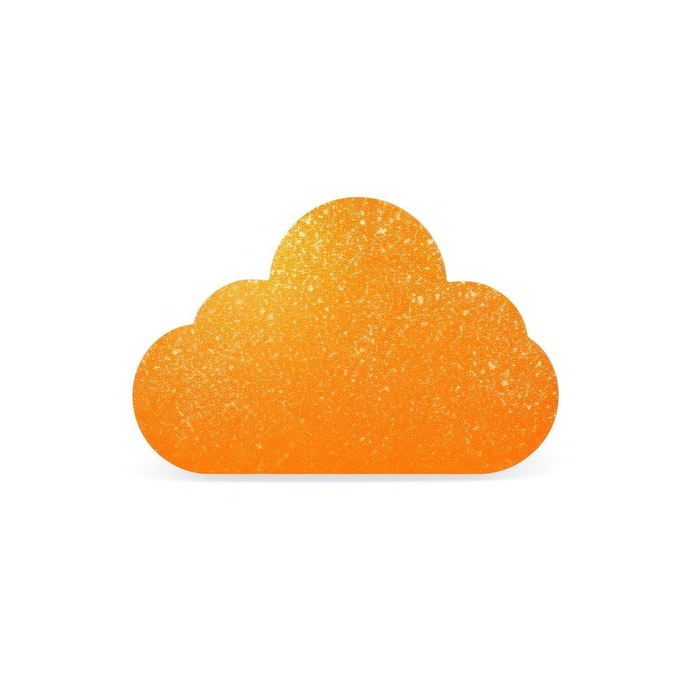 Orange cloud icon white background | Free Photo Illustration - rawpixel