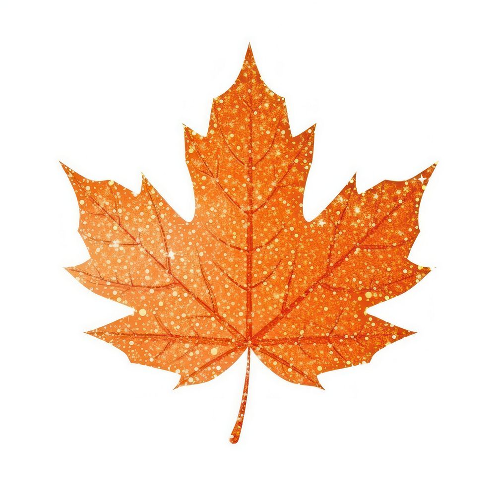 Orange maple leave icon leaves plant shape.