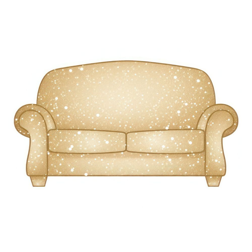 Beige sofa icon furniture shape white background.