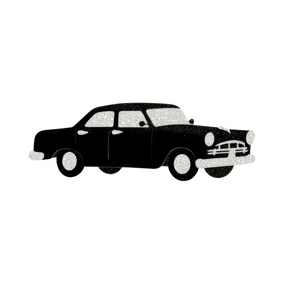 Black car icon vehicle wheel white background.
