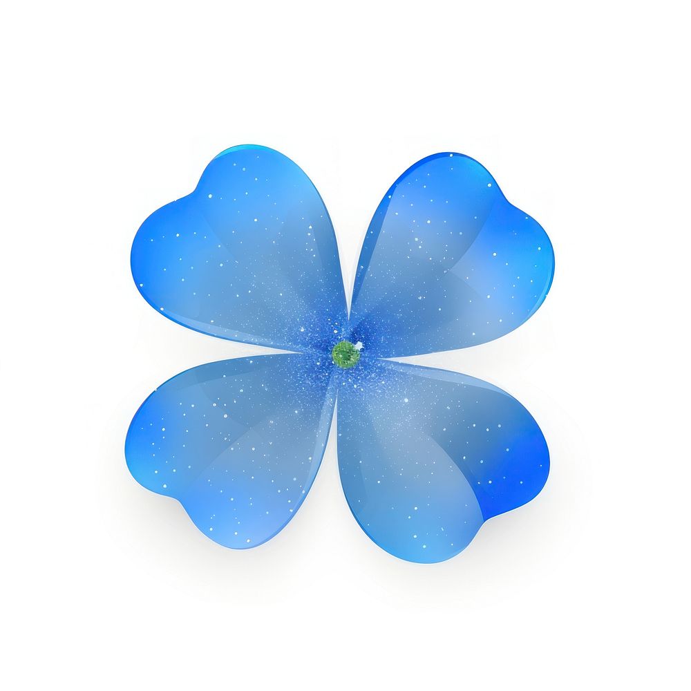 Blue flower icon shape petal plant.