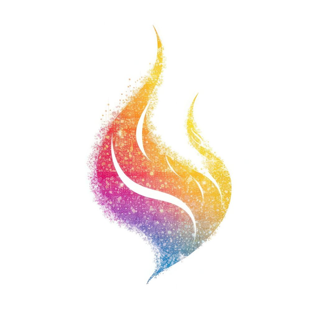 Colorful fire icon pattern logo art.