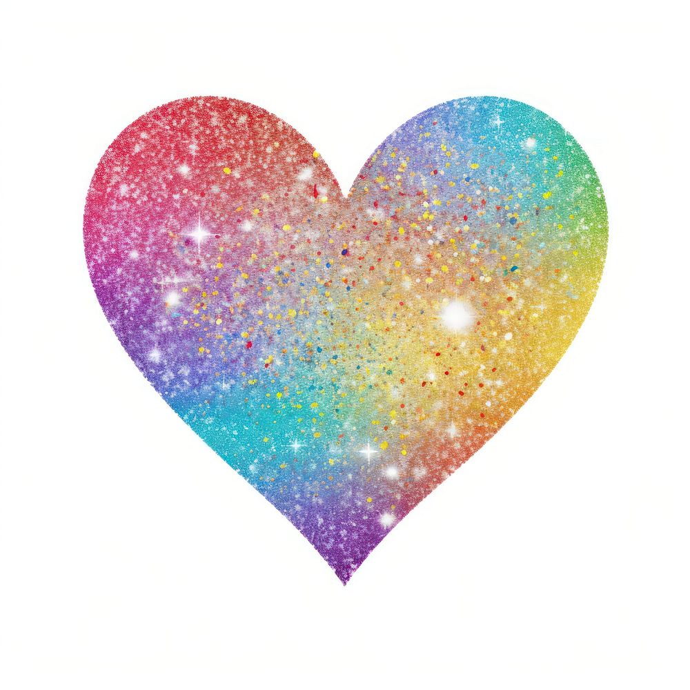 Colorful heart icon backgrounds glitter shape.