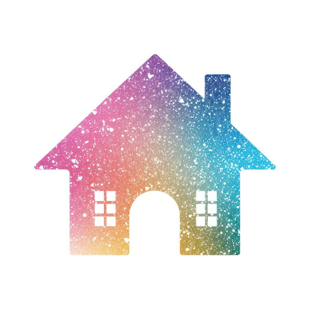 Colorful house icon shape white background architecture.