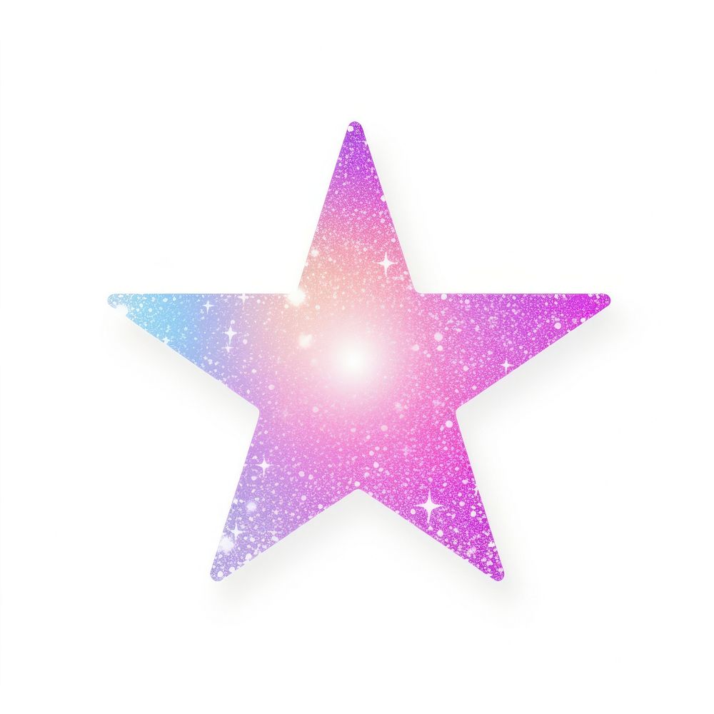 Colorful star icon glitter symbol shape.