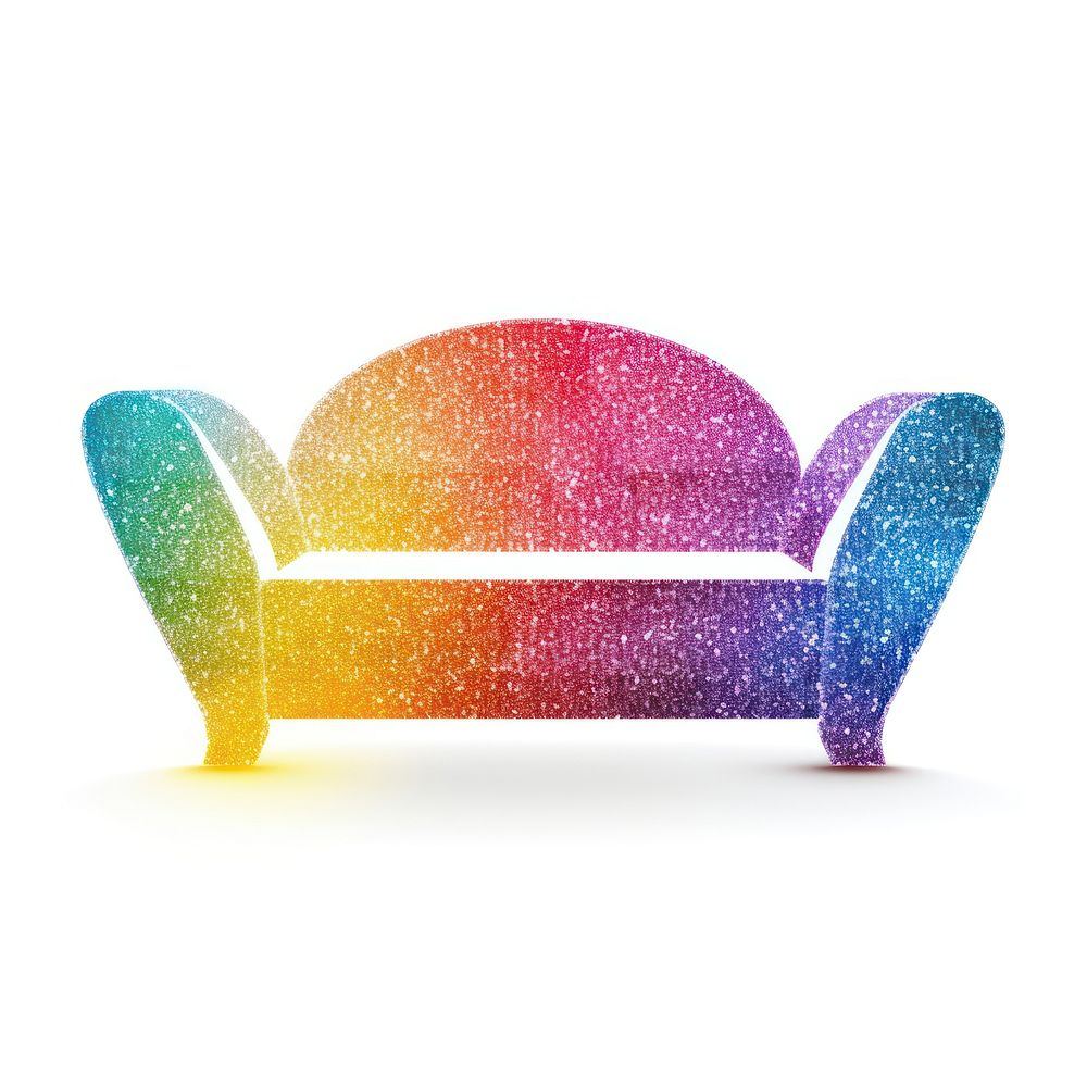 Colorful sofa icon furniture armchair shape.