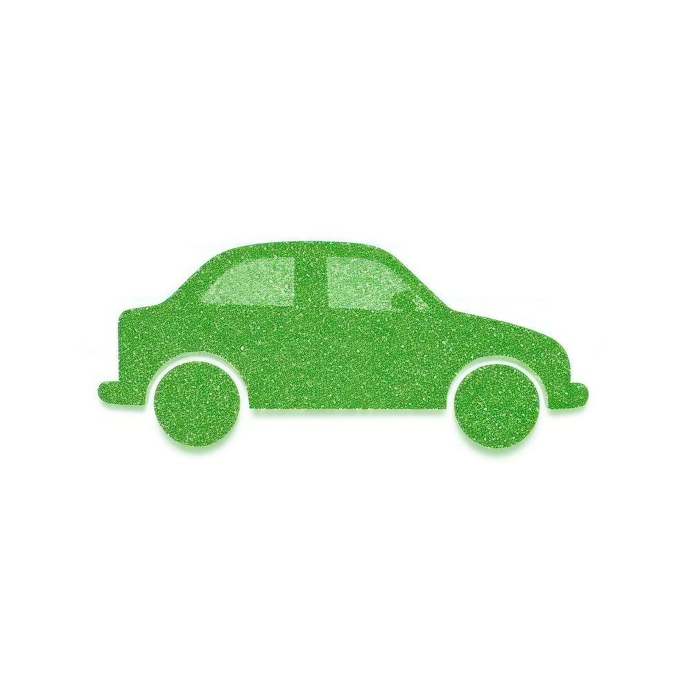 Green car icon vehicle white background transportation.