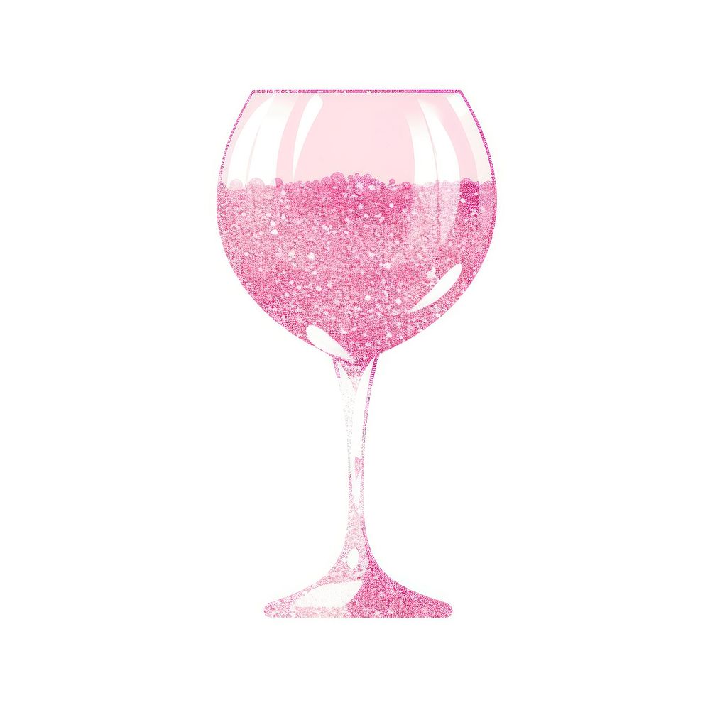 Pink wine glass icon drink white background cosmopolitan.