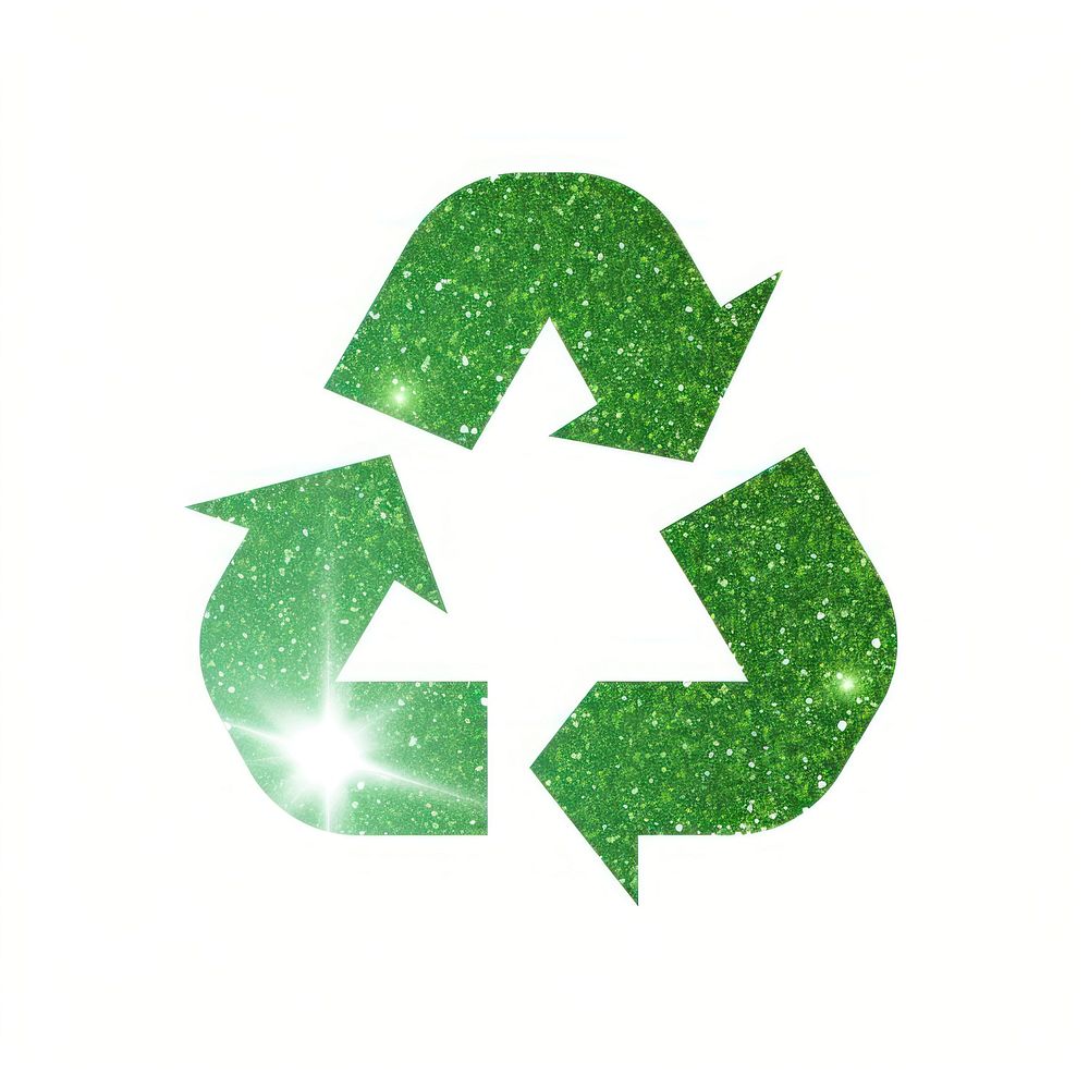 Recycle icon symbol shape green.