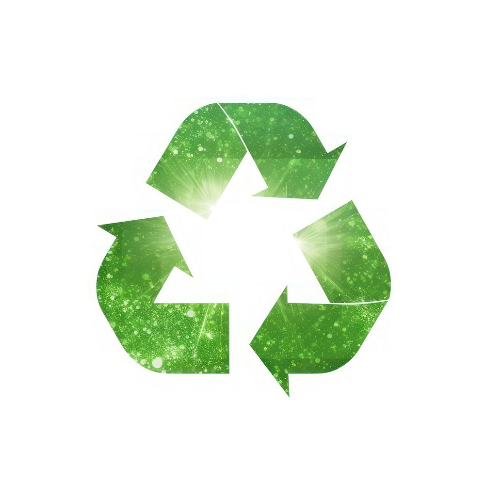 Recycle icon shape green plant.
