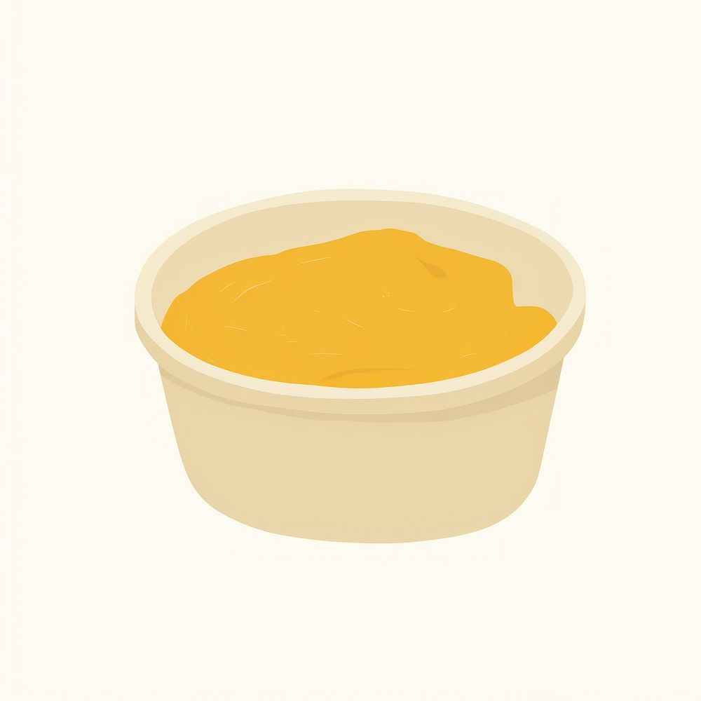 Illustration of a simple curry food bowl freshness.