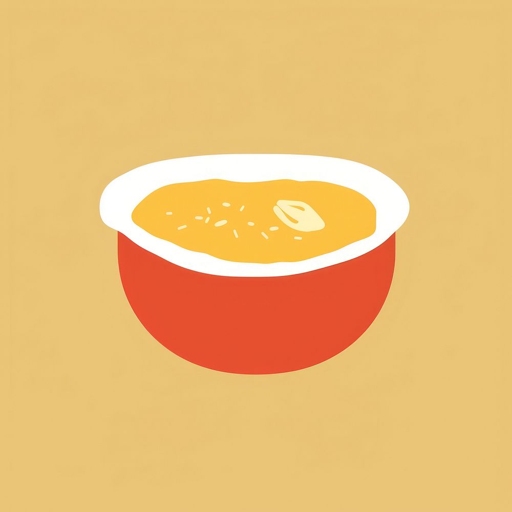 Illustration of a simple curry bowl grapefruit freshness.