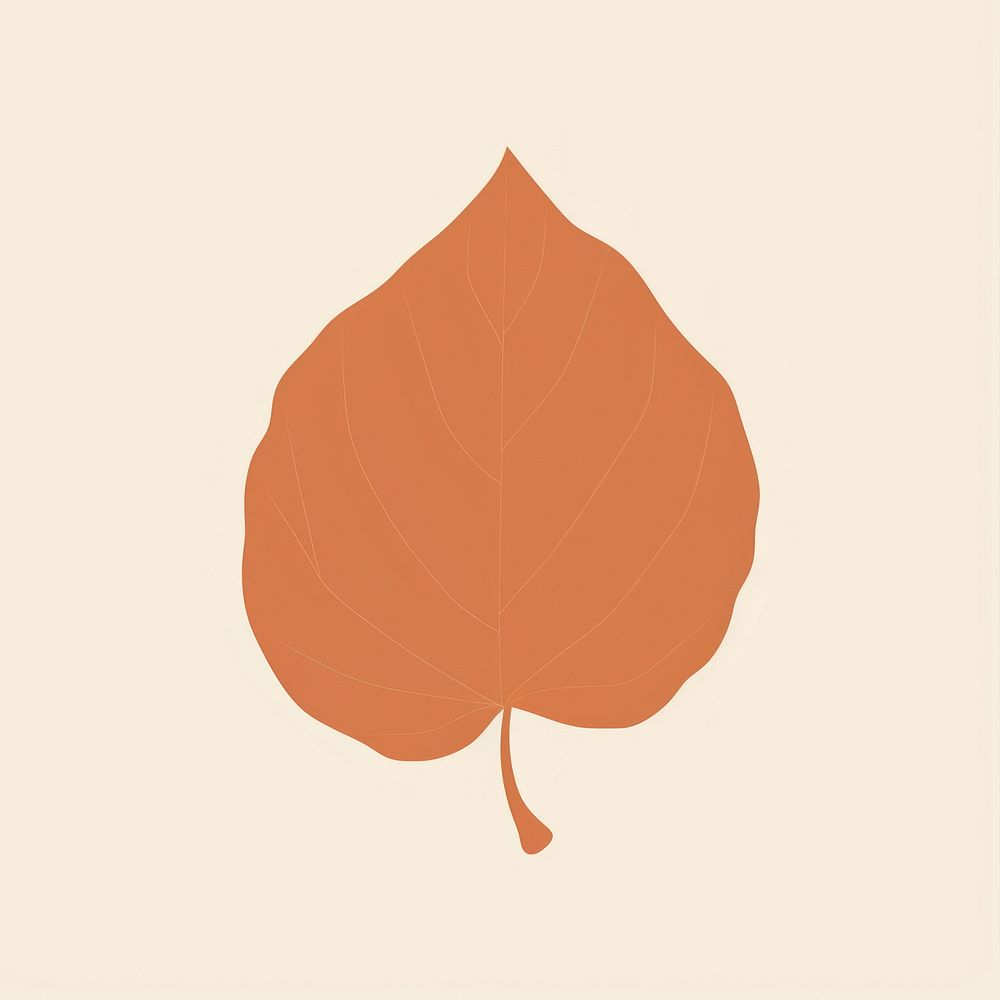 Illustration of a simple autumn leave plant leaf pattern.