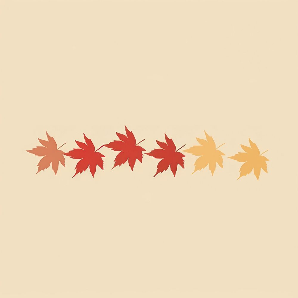 Illustration of a simple autumn leaves plant leaf pattern.