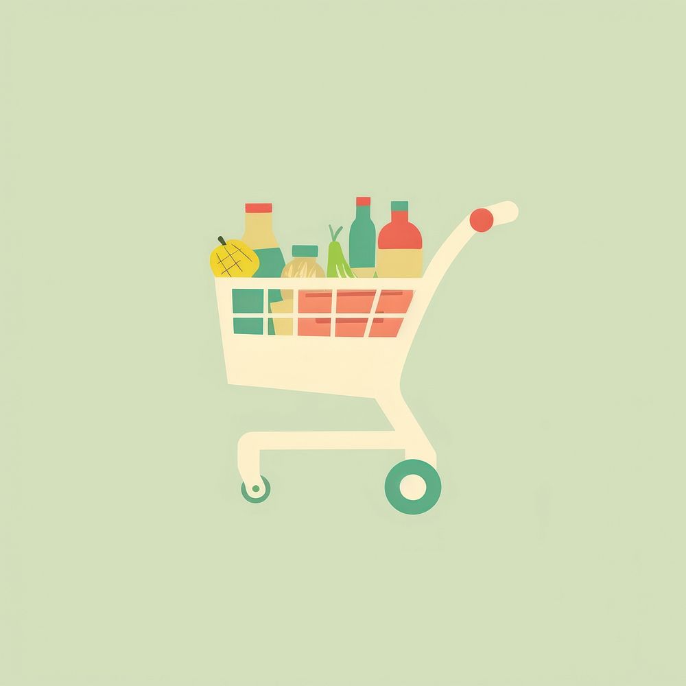 Illustration of a simple hope consumerism supermarket variation.