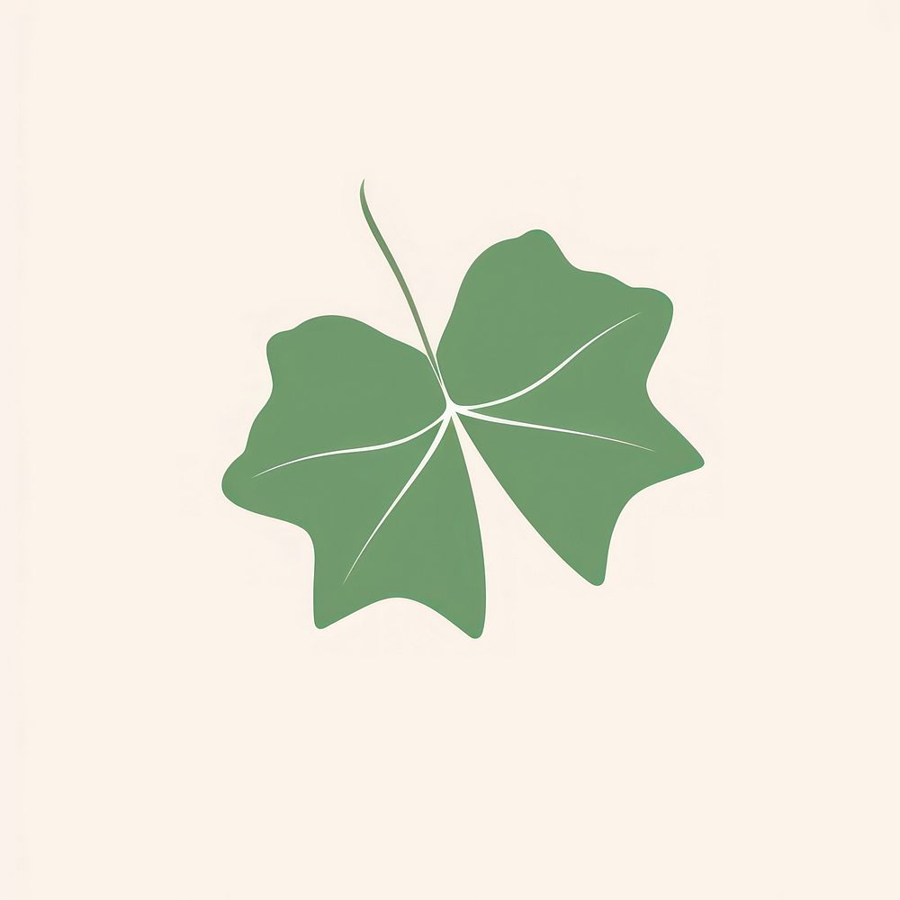 Illustration of a simple ivy leaf plant pattern nature.