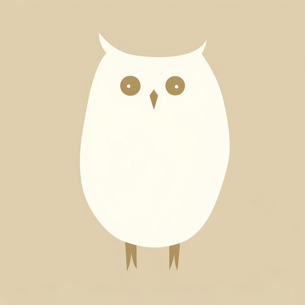 Illustration of a simple owl animal nature bird.
