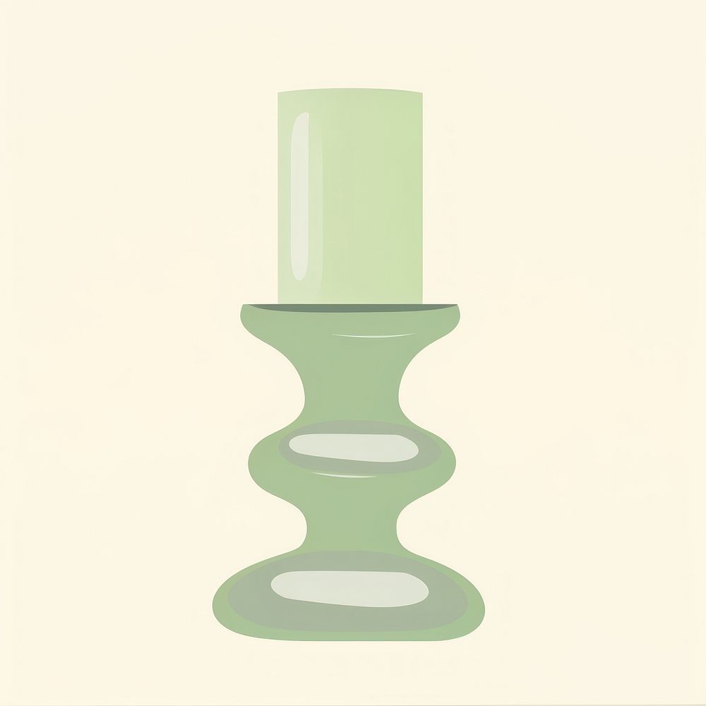 Soft green retro glass candlestick holder zen-like medicine lighting.