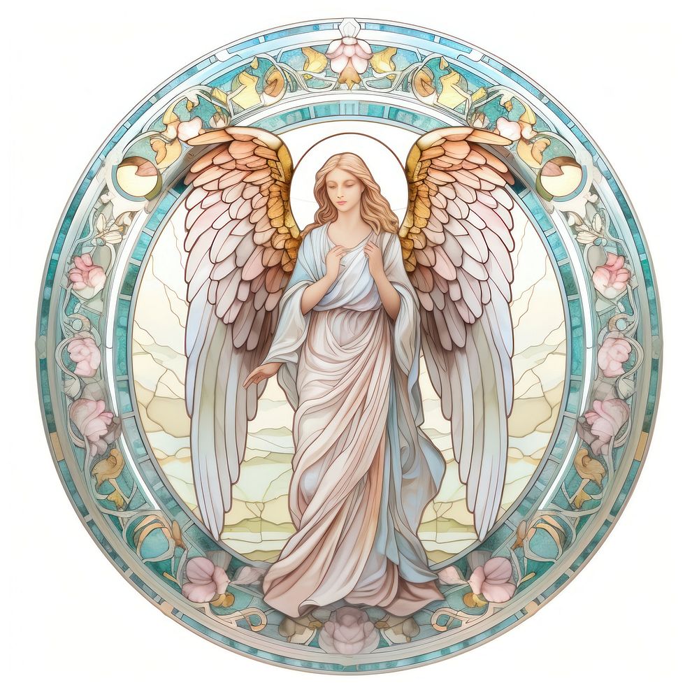 Arch art nouveau Angel angel representation.