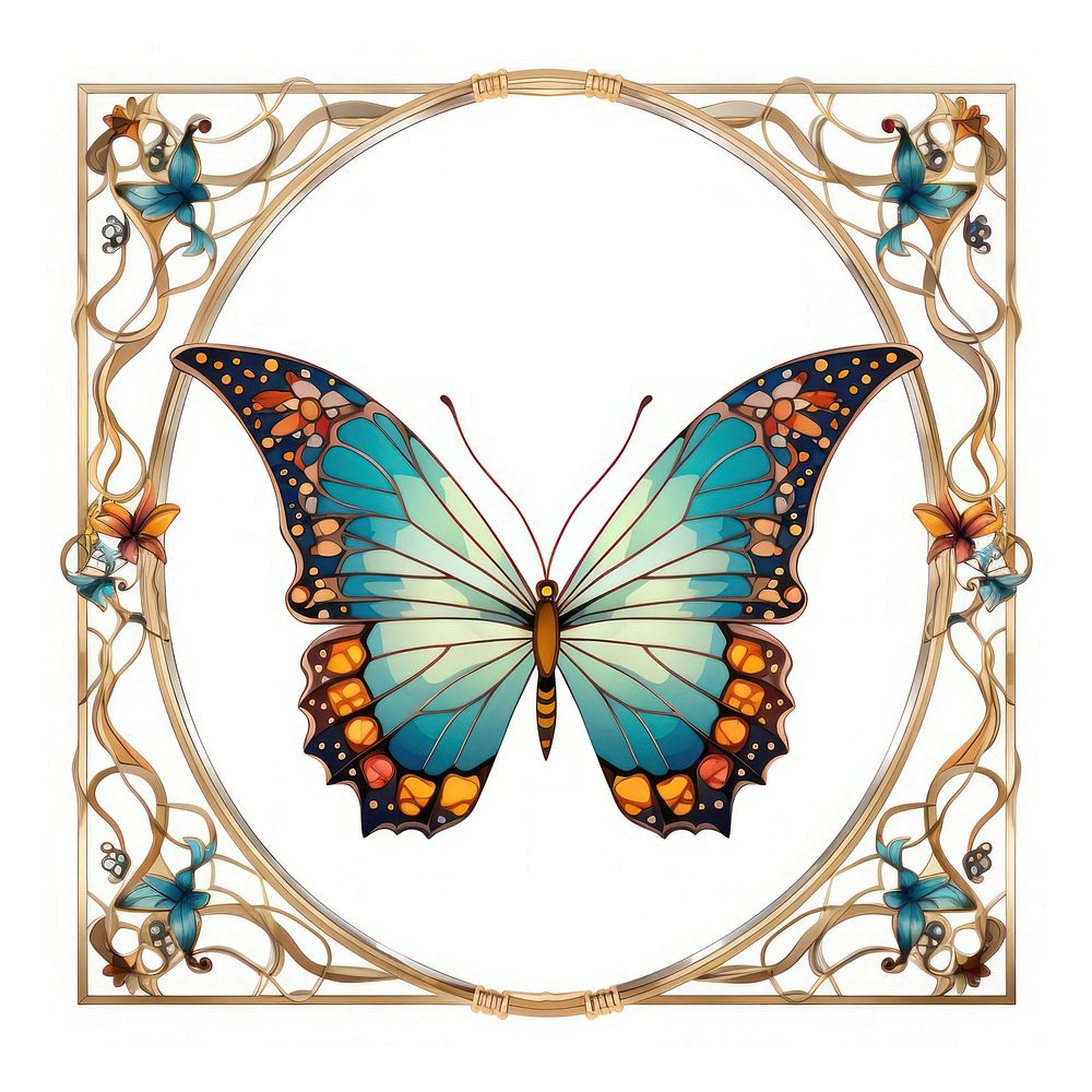 Arch art nouveau Butterfly butterfly animal.