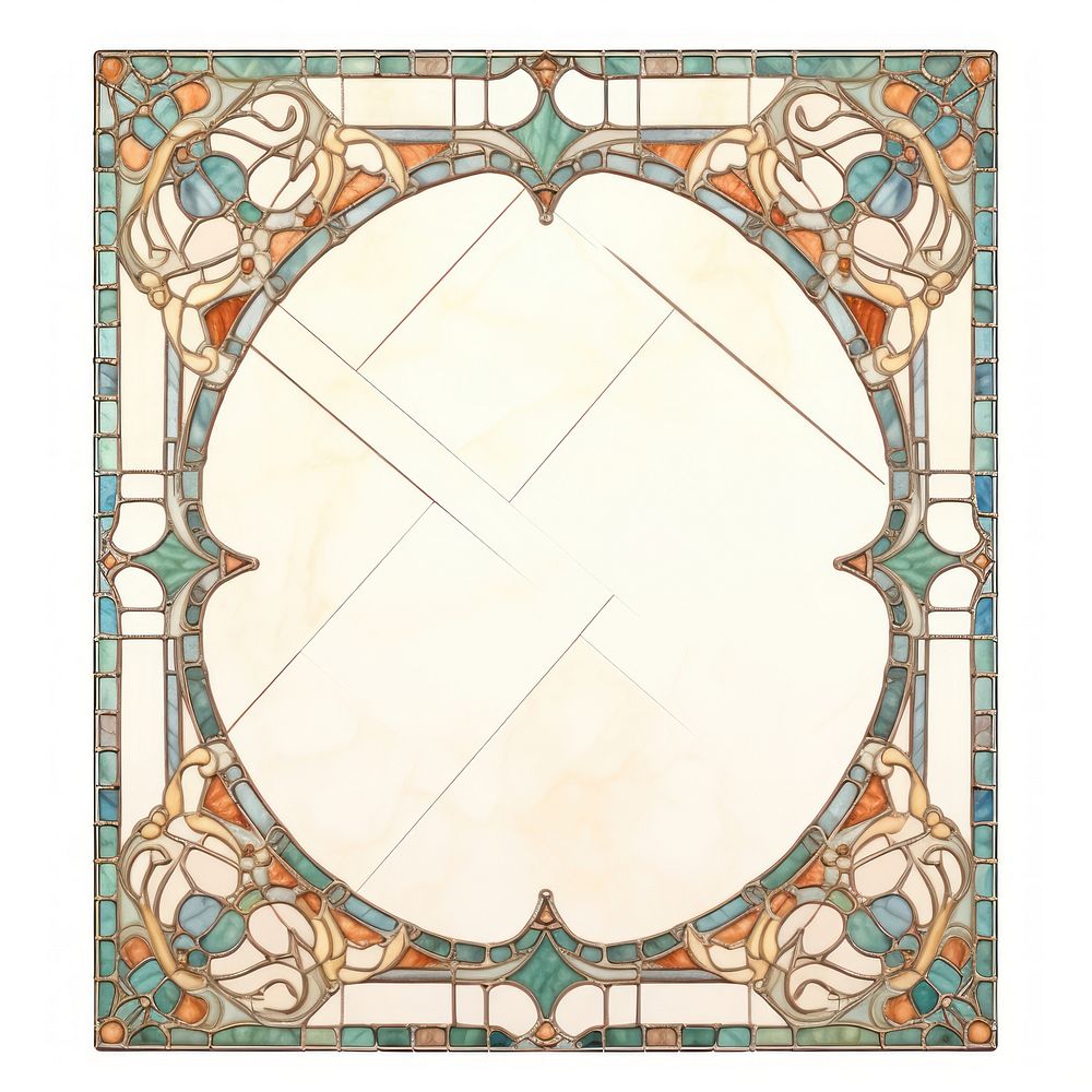 Arch art nouveau Leaf backgrounds mosaic.