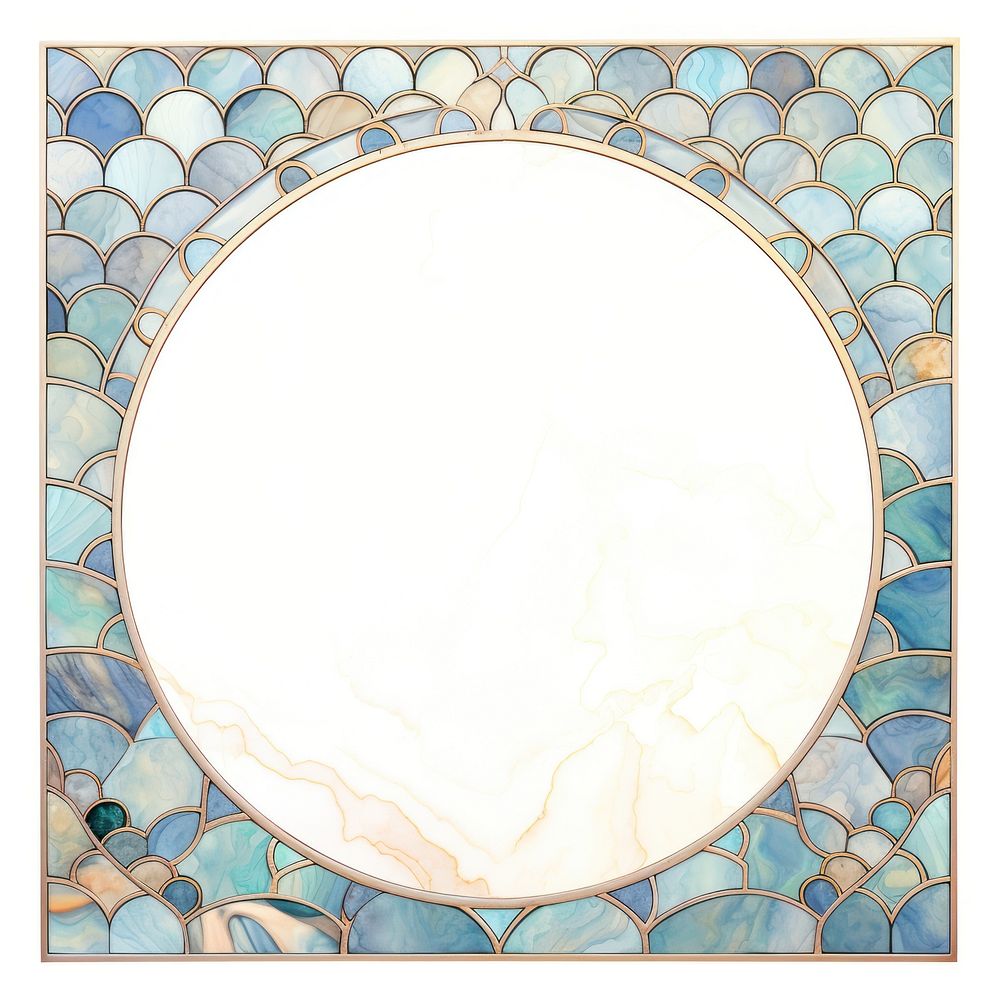 Arch art nouveau bubble Ocean backgrounds mosaic.