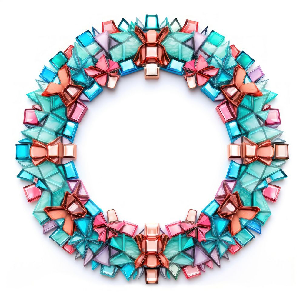 Christmas Wreath with decoration wreath turquoise bracelet.