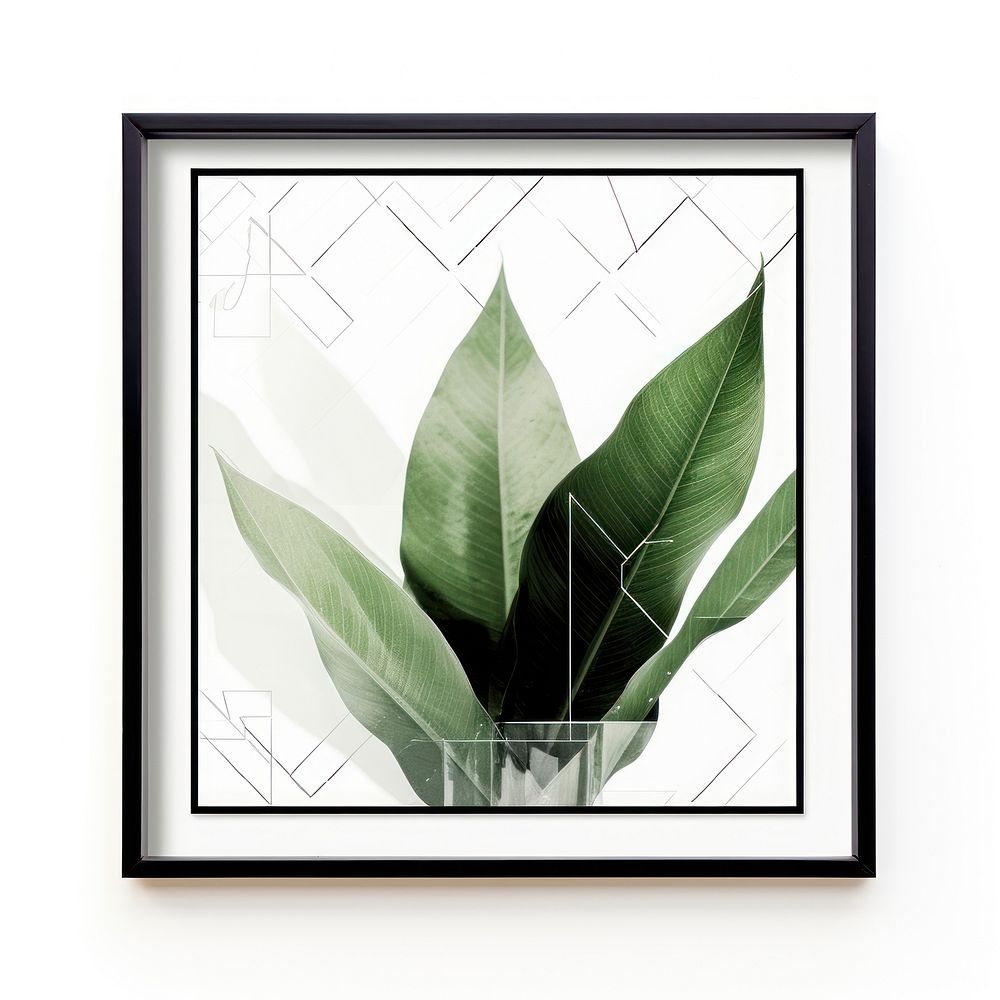 Green plant art frame leaf.