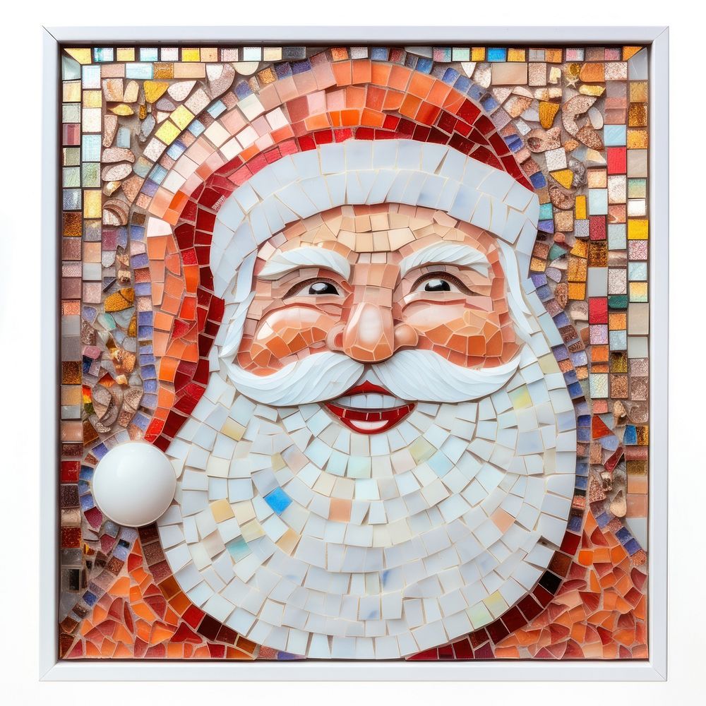 Santa mosaic art collage.