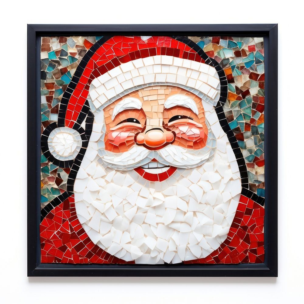 Santa art mosaic representation.