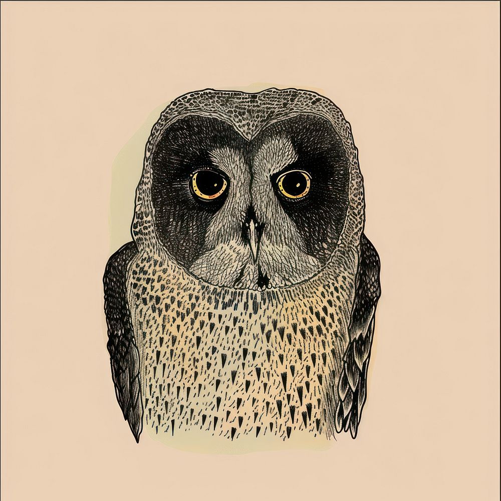 Owl owl drawing animal.