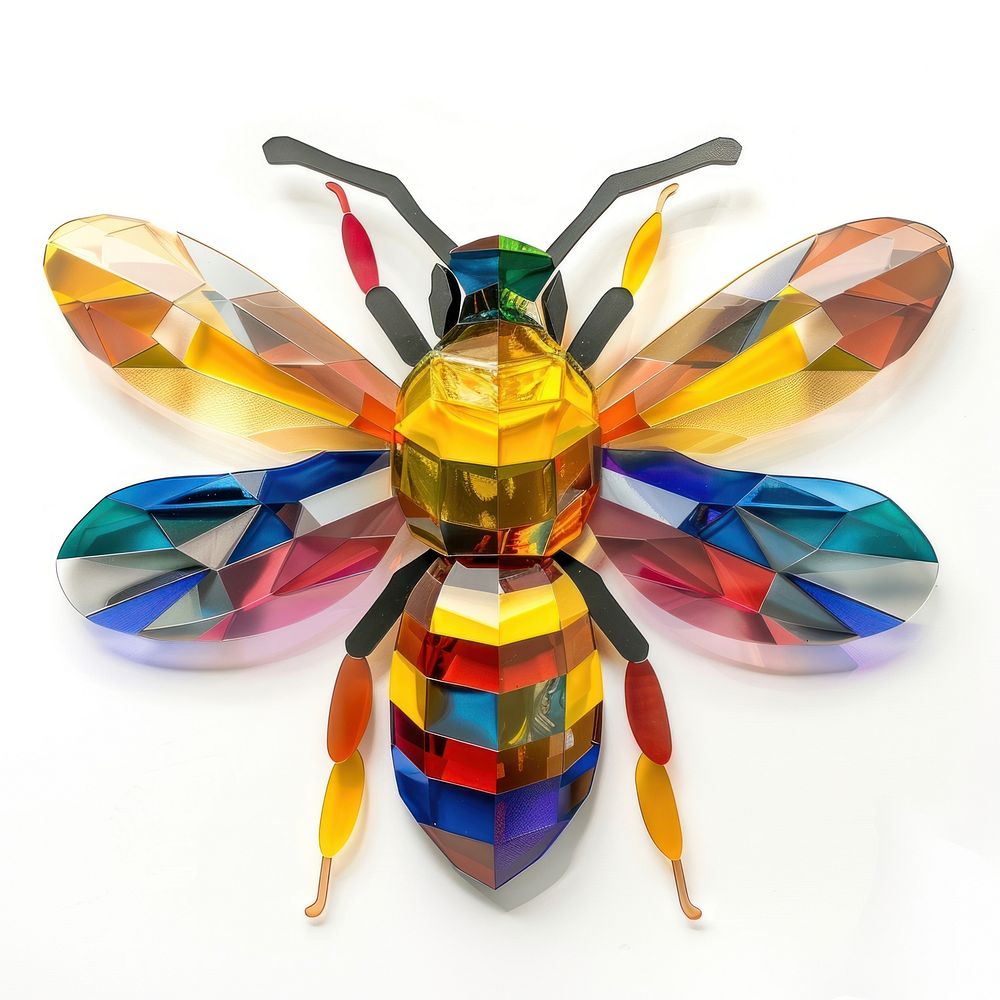 Bee made from polyethylene bee insect animal.