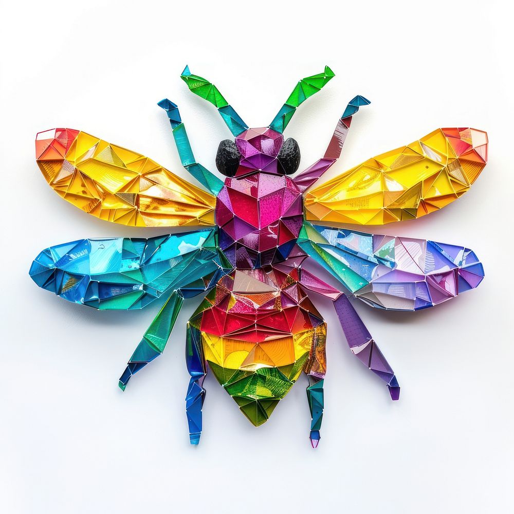 Bee made from polyethylene insect animal art.