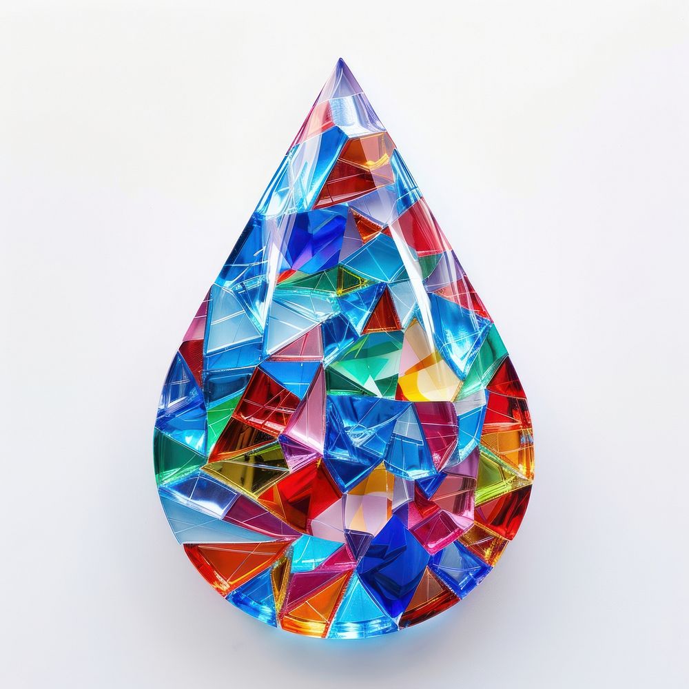 Blue water drop shaped gemstone crystal jewelry.