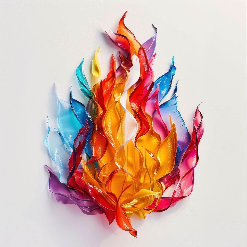 Fire shaped petal art creativity.