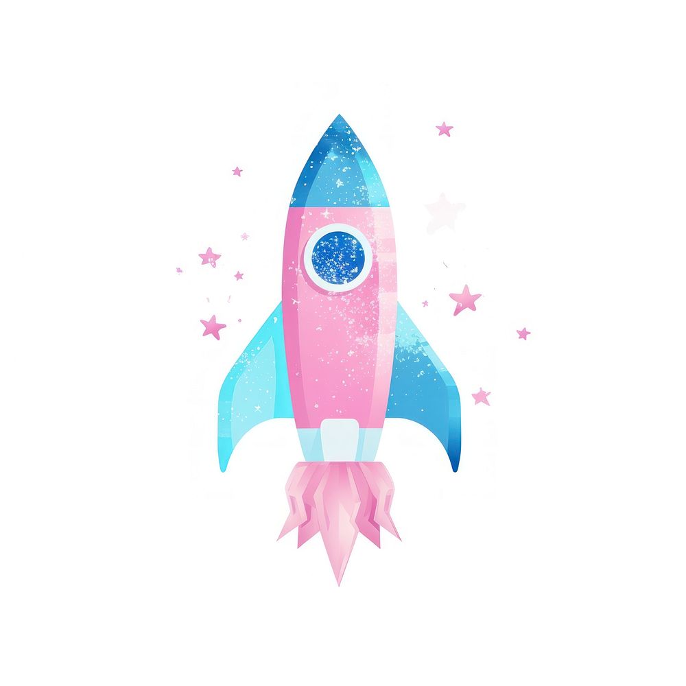PNG Rocket icon rocket pink blue.