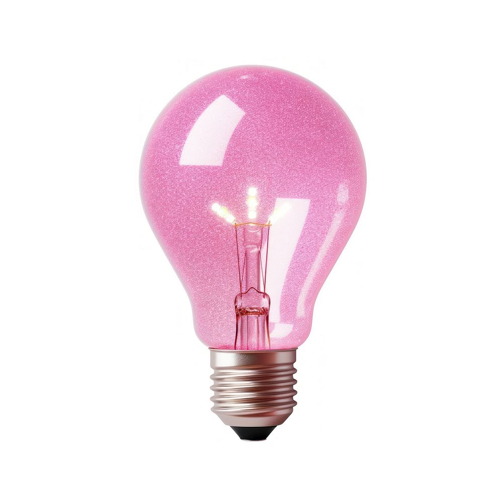 Light bulb icon lightbulb pink white background.