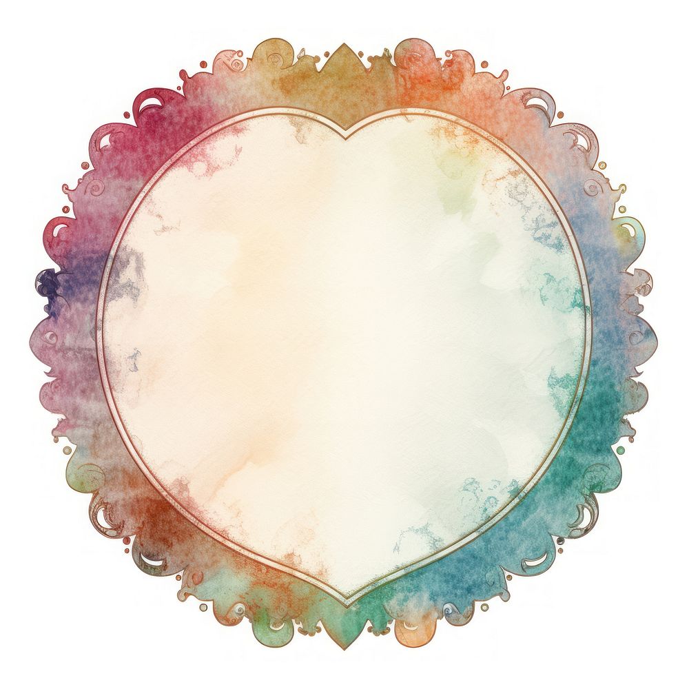 Vintage heart circle frame white background accessories creativity.