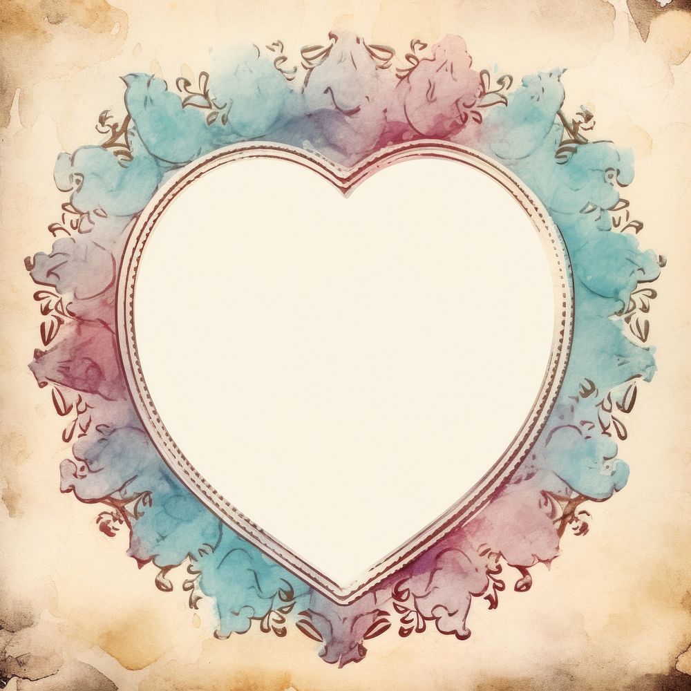 Vintage heartcircle frame backgrounds paper creativity.