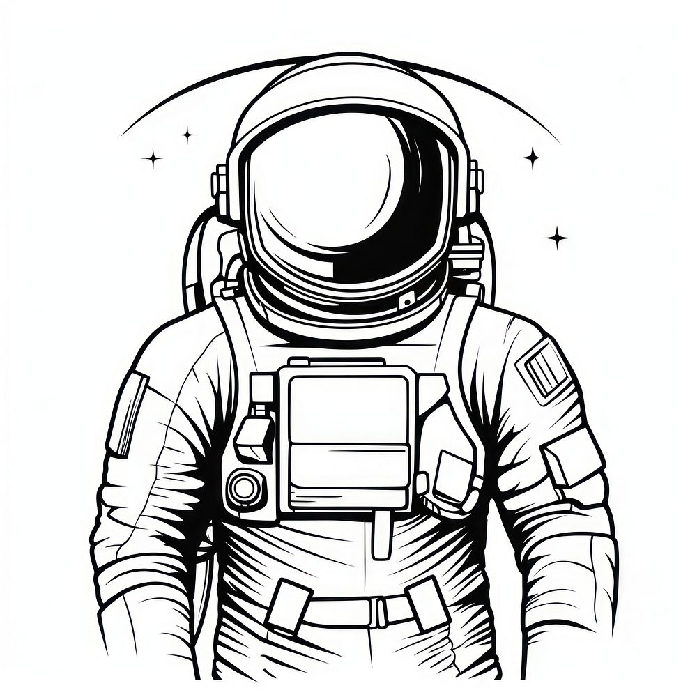 Astronaut sketch drawing adult. | Free Photo Illustration - rawpixel