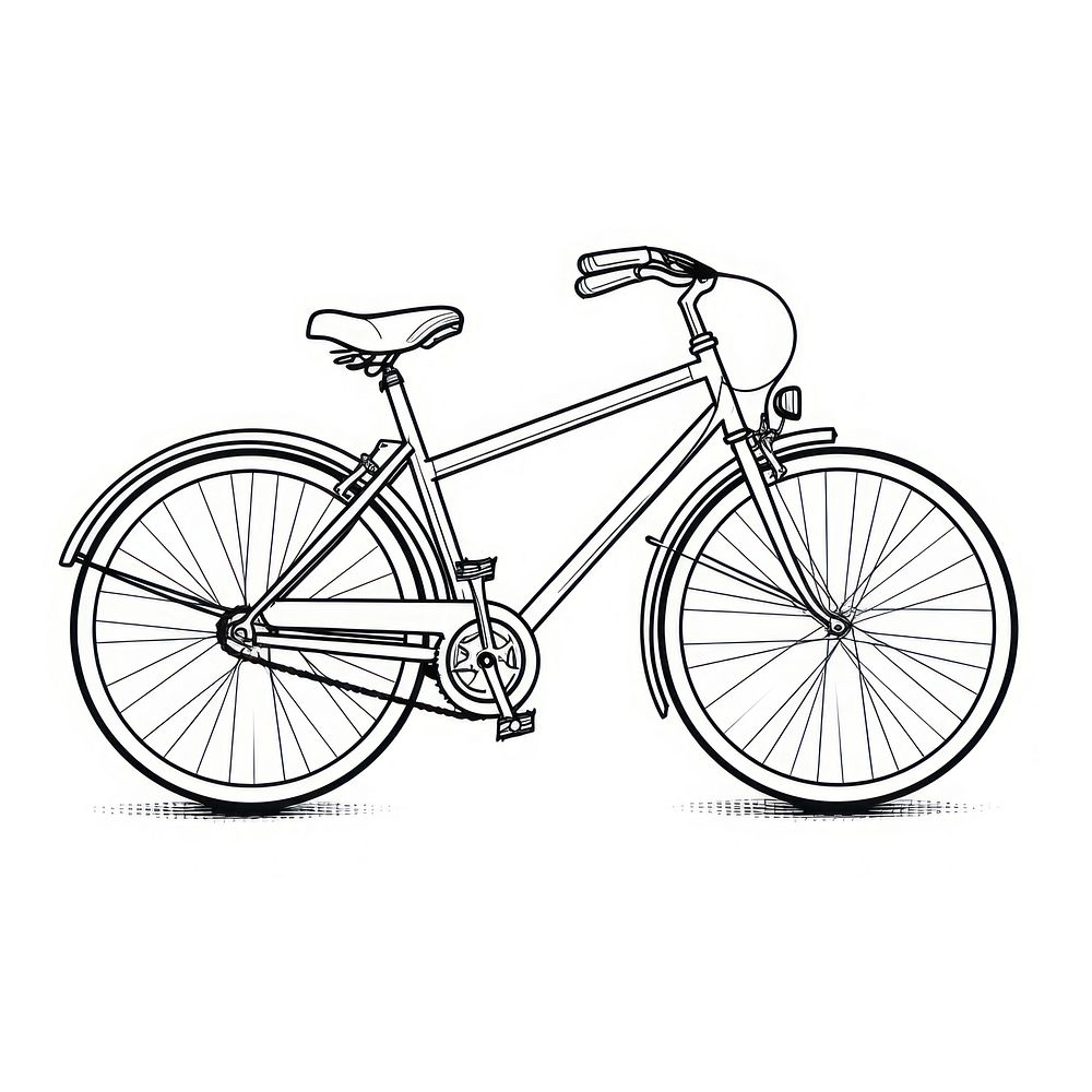 Bicycle vehicle sketch wheel.