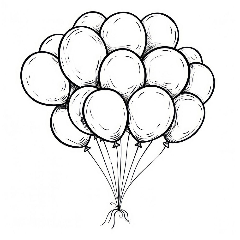 Birthday sketch balloon drawing.