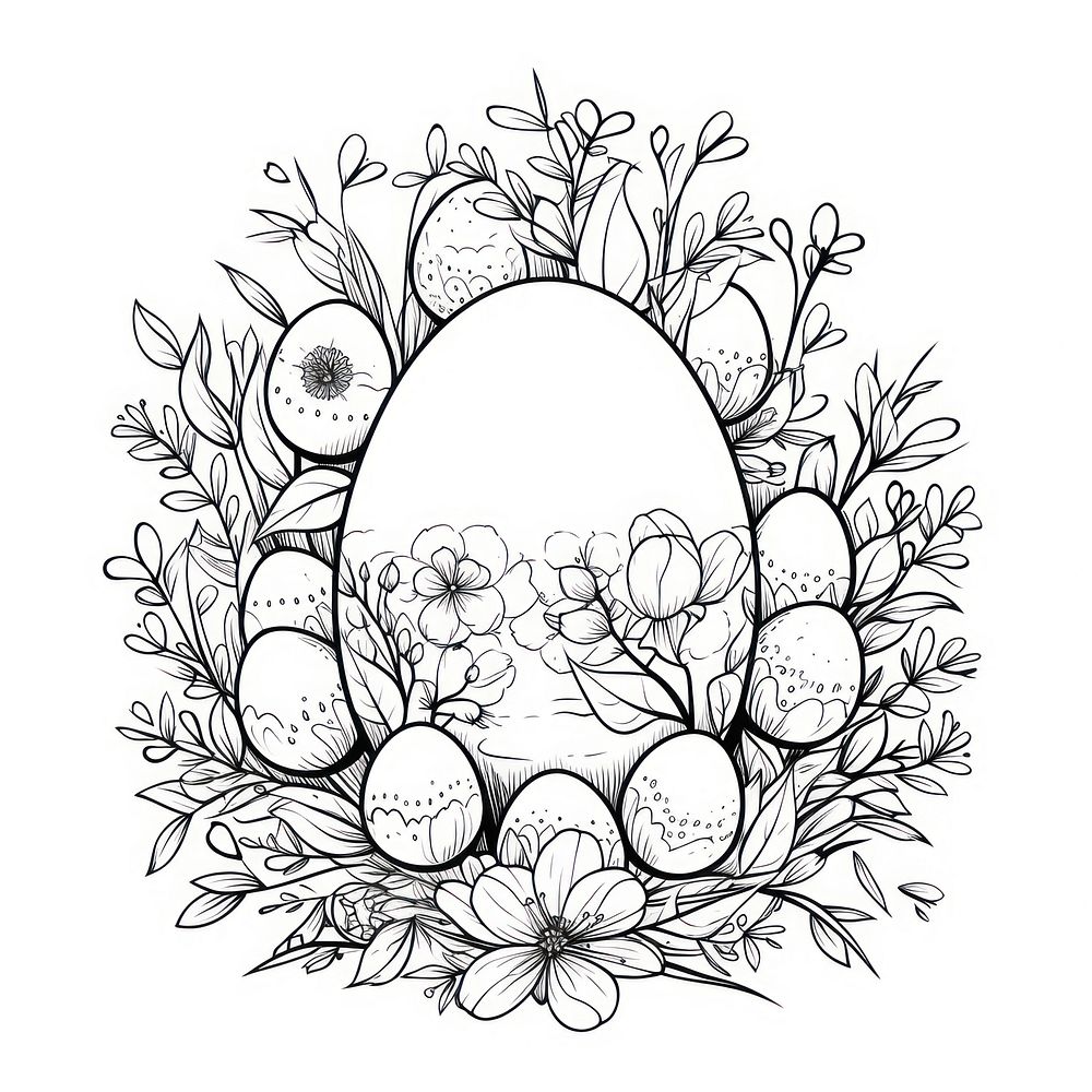 Easter sketch drawing doodle.
