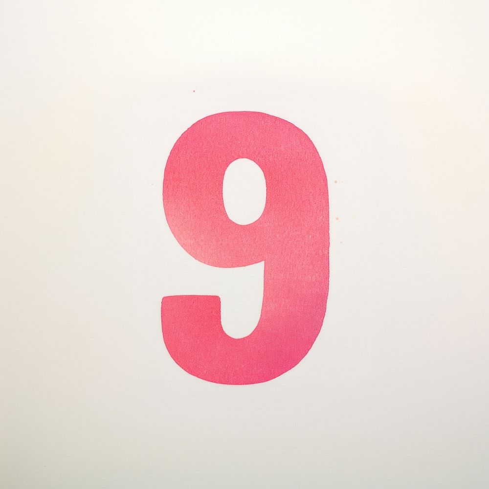 Number letters 9 text alphabet logo.