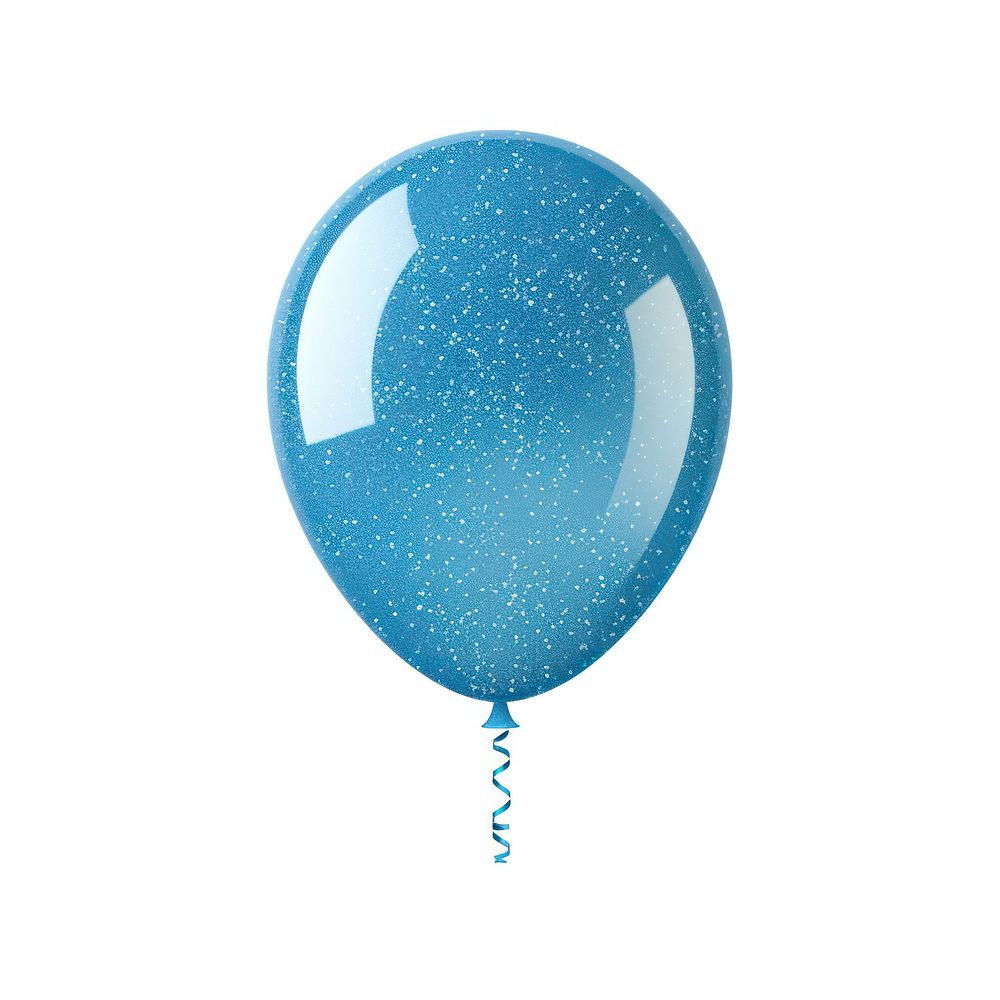 Blue color balloon icon shape white background celebration.