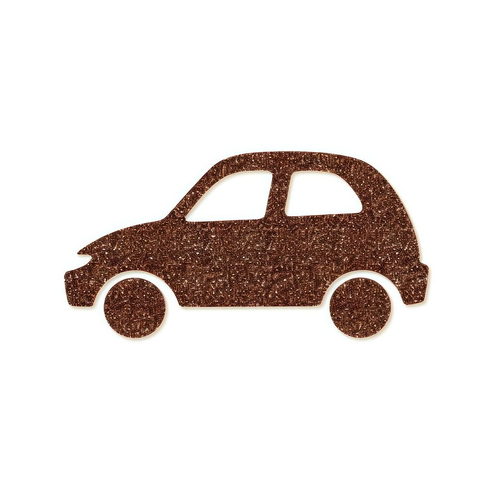 Brown color car icon vehicle white background transportation.